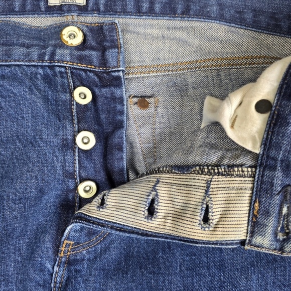 J.CREW 484 SLIM JEAN RAW INDIGO DYED SELVEDGE DENIM MENS SIZE 34 x 31 - Picture 6 of 12